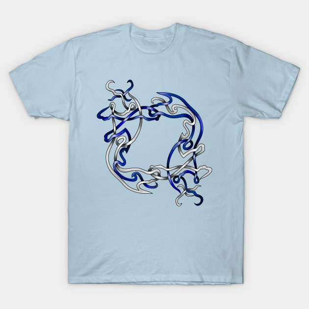 Blue Koi T-Shirt by KnotYourWorld4